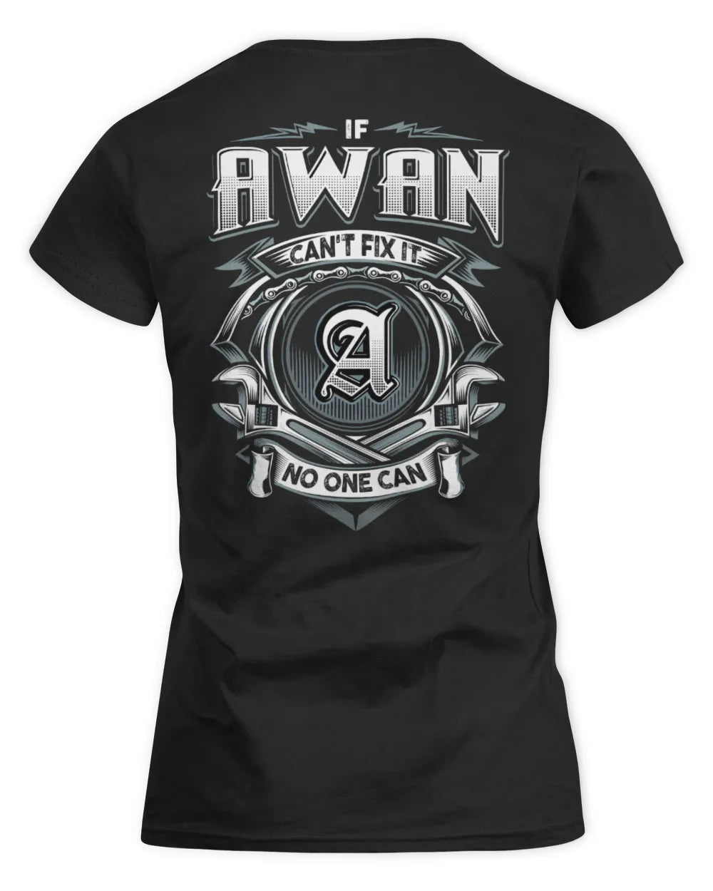 AWAN AP81-K4-626 - Personalized Ahmed Quote Apparel “If Ahmed Can't Fix It, No One Can” - Women's Standard T-Shirt - Black