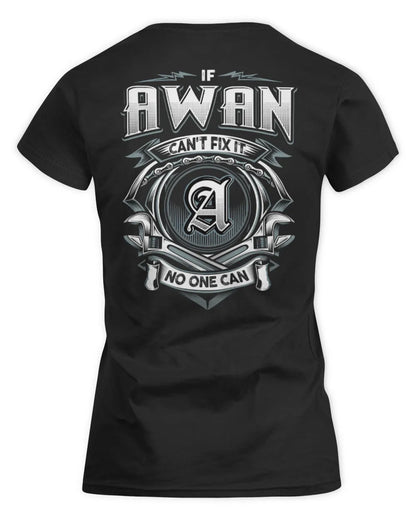 AWAN AP81-K4-626 - Personalized Ahmed Quote Apparel “If Ahmed Can't Fix It, No One Can” - Women's Standard T-Shirt - Black