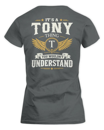 TONY KT06-M008 It’s a [NAME] Thing – You Wouldn’t Understand | Personalized Vintage T-Shirt - Women's Standard T-Shirt - Charcoal