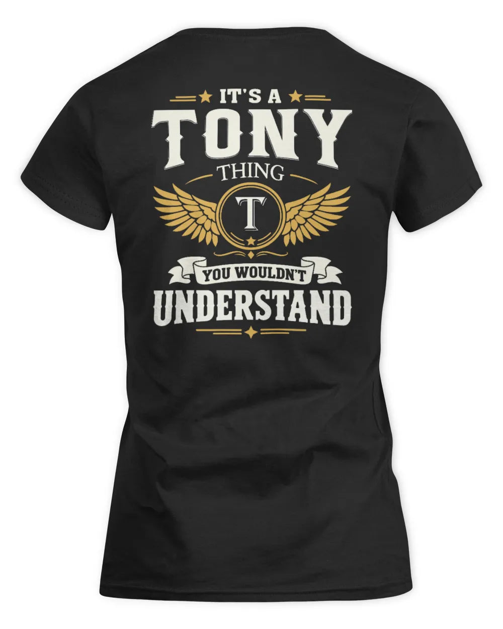 TONY KT06-M008 It’s a [NAME] Thing – You Wouldn’t Understand | Personalized Vintage T-Shirt - Women's Standard T-Shirt - Black