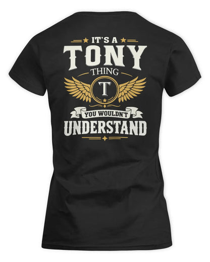 TONY KT06-M008 It’s a [NAME] Thing – You Wouldn’t Understand | Personalized Vintage T-Shirt - Women's Standard T-Shirt - Black