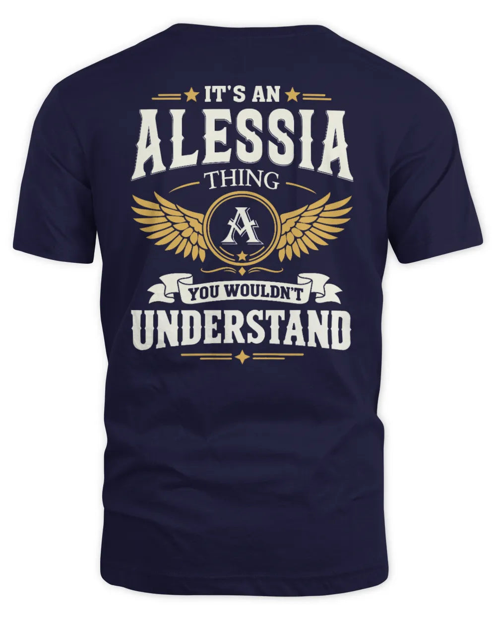 ALESSIA KT06-M008 It’s a [NAME] Thing – You Wouldn’t Understand | Personalized Vintage T-Shirt - Unisex Standard T-Shirt - Navy