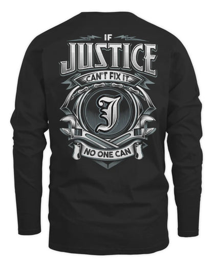JUSTICE AP81-K4-626 - Personalized Ahmed Quote Apparel “If Ahmed Can't Fix It, No One Can” - Men's Long Sleeved T-Shirt - Black