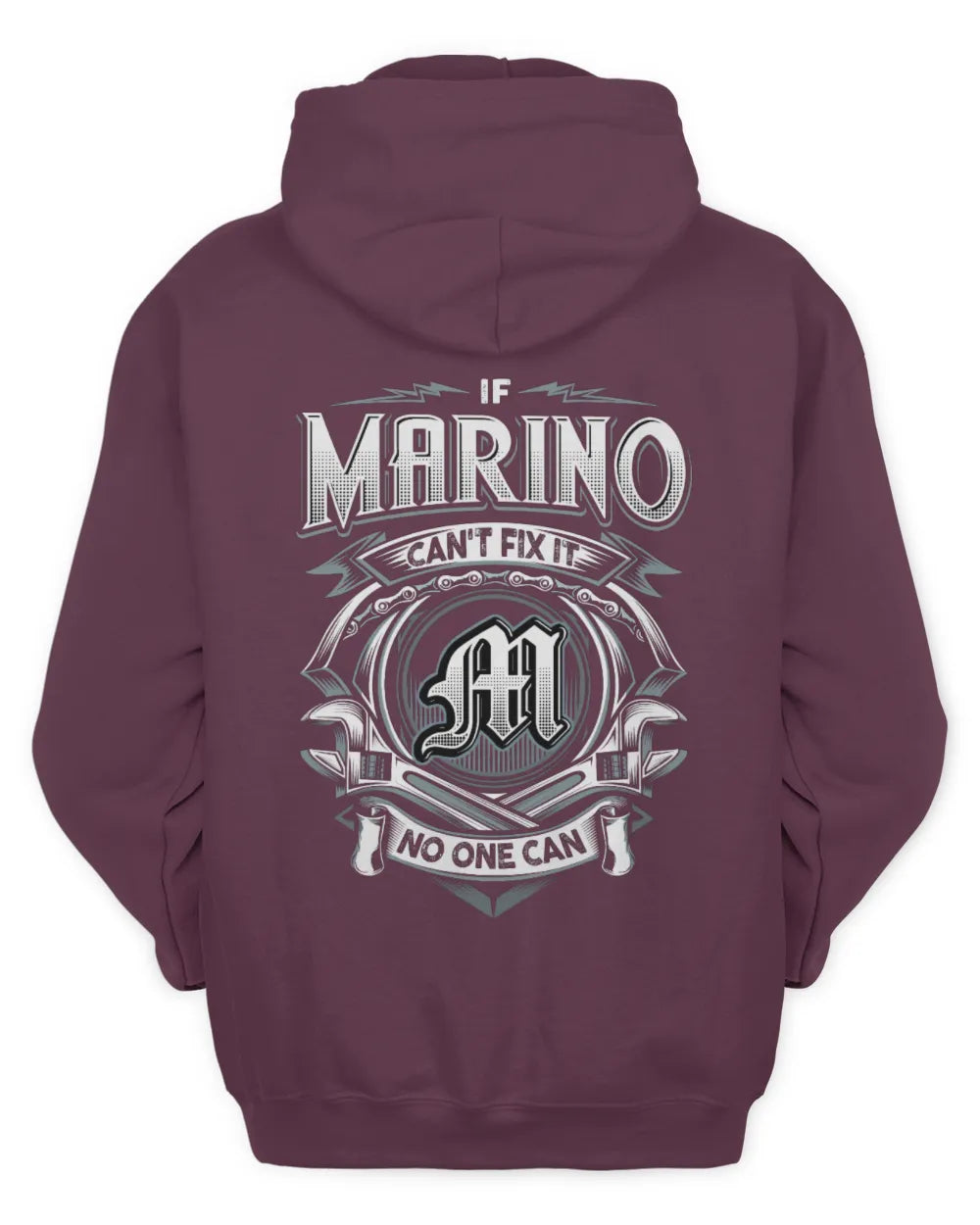 MARINO AP81-K4-626 - Personalized Ahmed Quote Apparel “If Ahmed Can't Fix It, No One Can” - Unisex Hoodie - Maroon