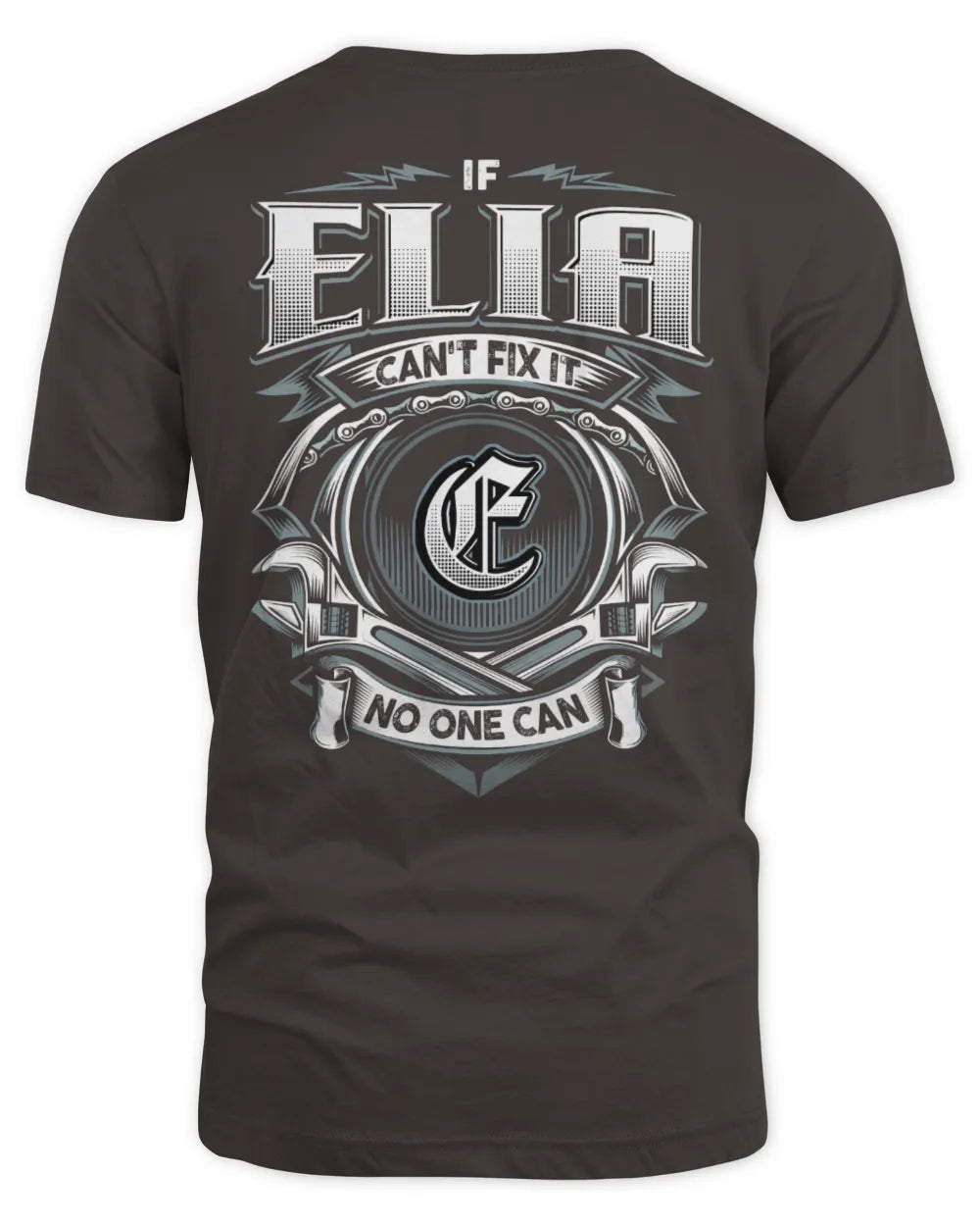 ELIA AP81-K4-626 - Personalized Ahmed Quote Apparel “If Ahmed Can't Fix It, No One Can” - Unisex Standard T-Shirt - Dark Chocolate