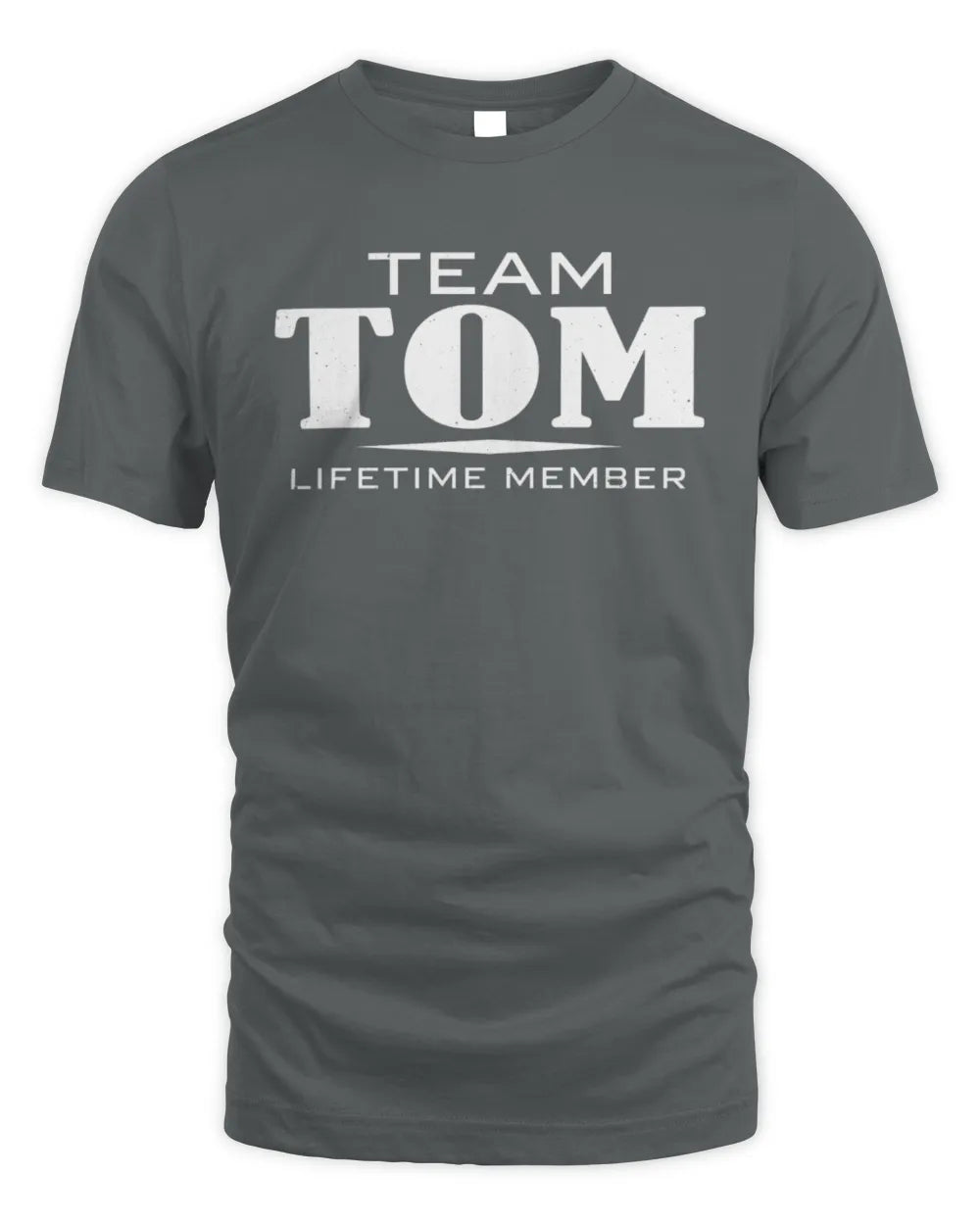TOM BL62-K4-128 - Personalized “Team NAME Lifetime Member” - Unisex Standard T-Shirt - Charcoal