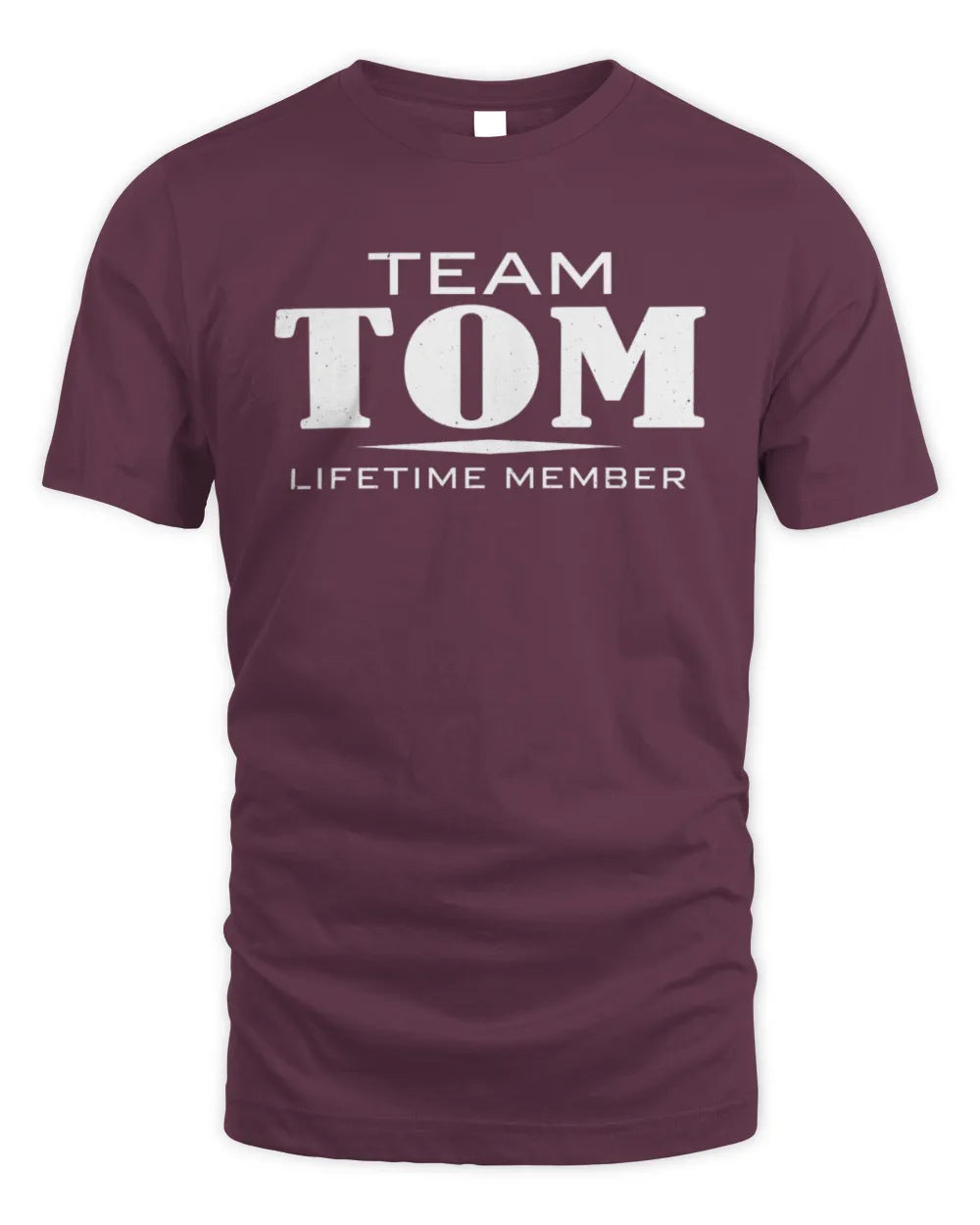 TOM BL62-K4-128 - Personalized “Team NAME Lifetime Member” - Unisex Standard T-Shirt - Maroon
