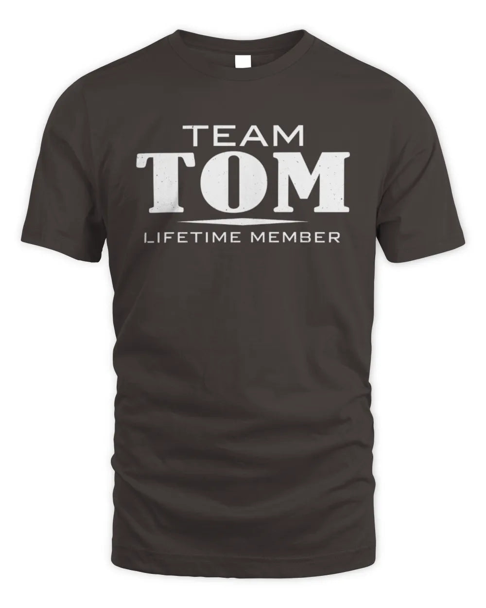TOM BL62-K4-128 - Personalized “Team NAME Lifetime Member” - Unisex Standard T-Shirt - Dark Chocolate
