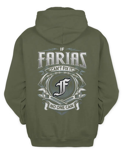 FARIAS AP81-K4-626 - Personalized Ahmed Quote Apparel “If Ahmed Can't Fix It, No One Can” - Unisex Hoodie - Military Green