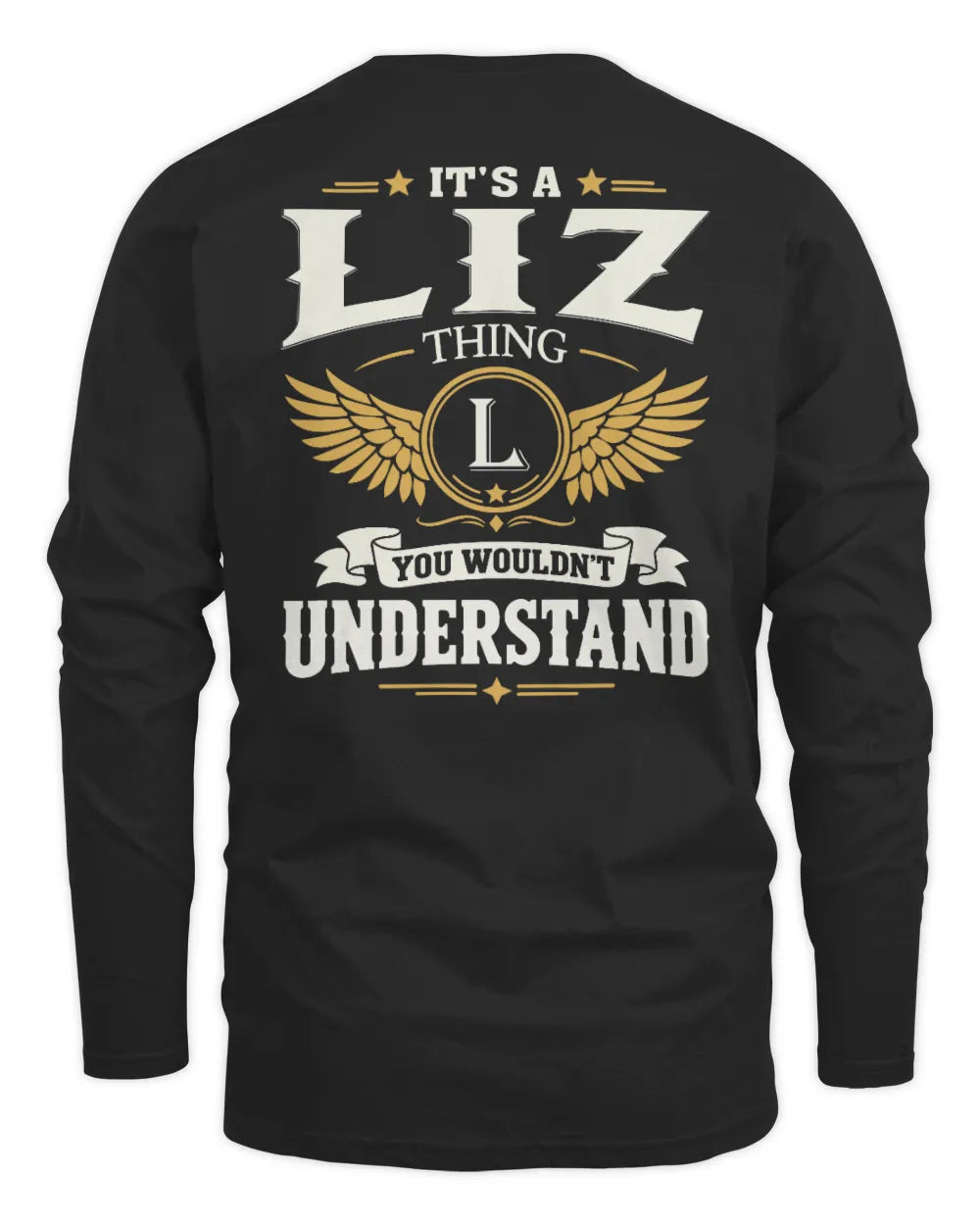LIZ KT06-M008 It’s a [NAME] Thing – You Wouldn’t Understand | Personalized Vintage T-Shirt - Men's Long Sleeved T-Shirt - Black