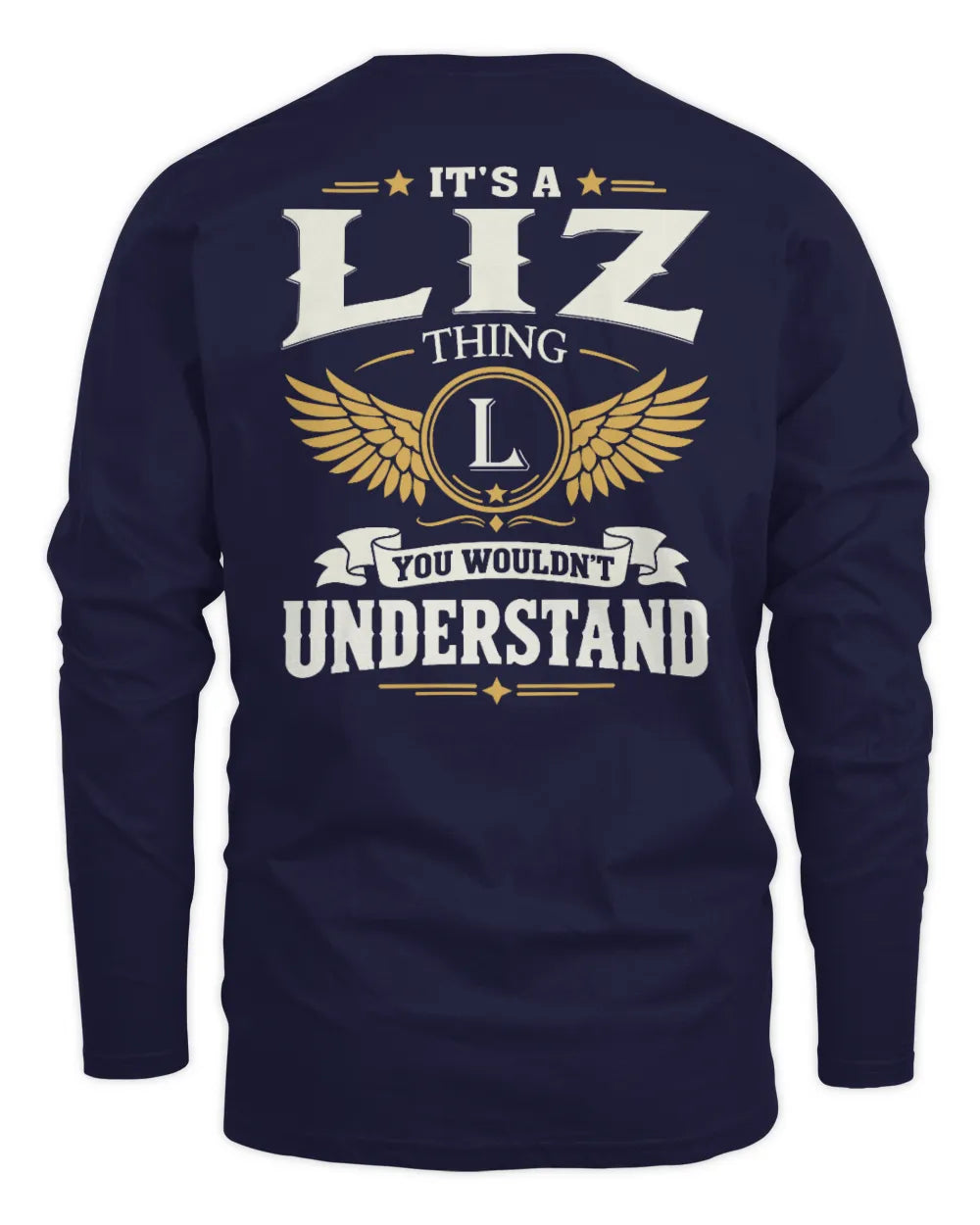 LIZ KT06-M008 It’s a [NAME] Thing – You Wouldn’t Understand | Personalized Vintage T-Shirt - Men's Long Sleeved T-Shirt - Navy