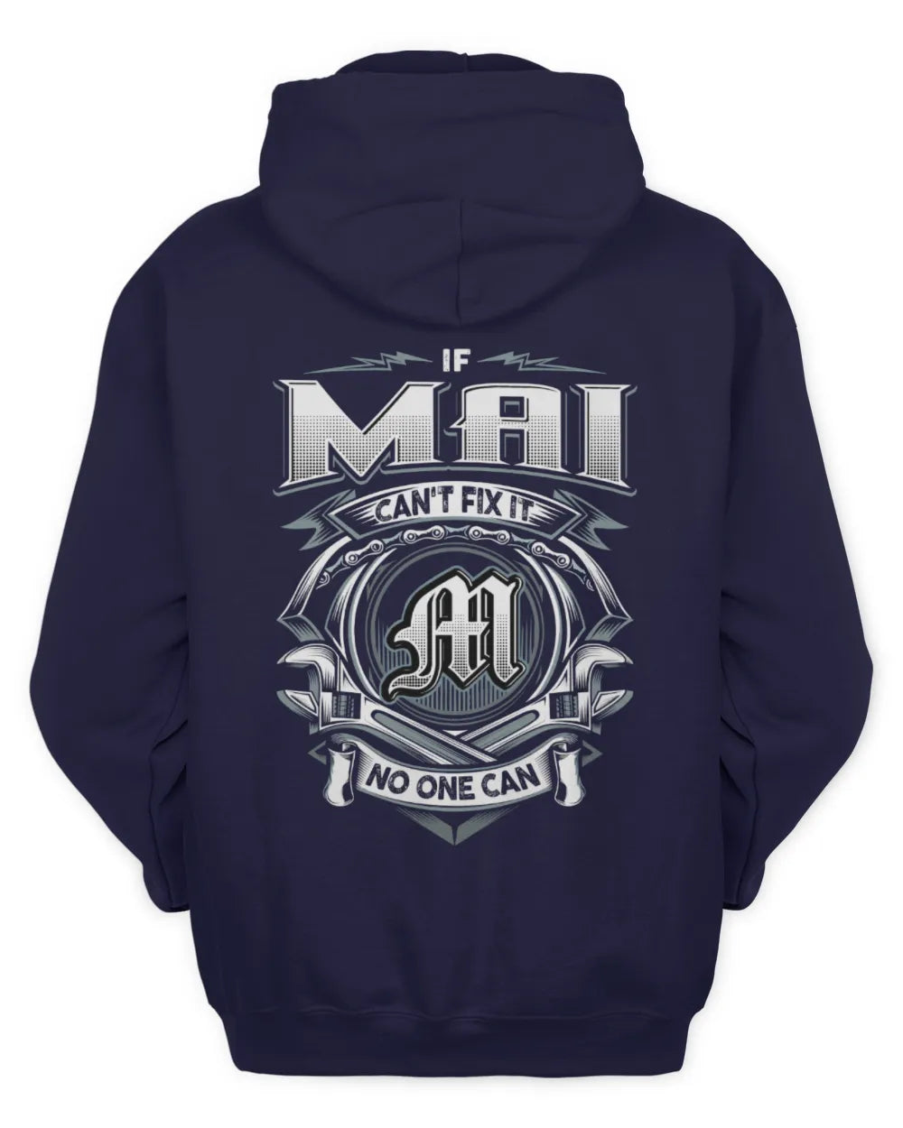 MAI AP81-K4-626 - Personalized Ahmed Quote Apparel “If Ahmed Can't Fix It, No One Can” - Unisex Hoodie - Navy