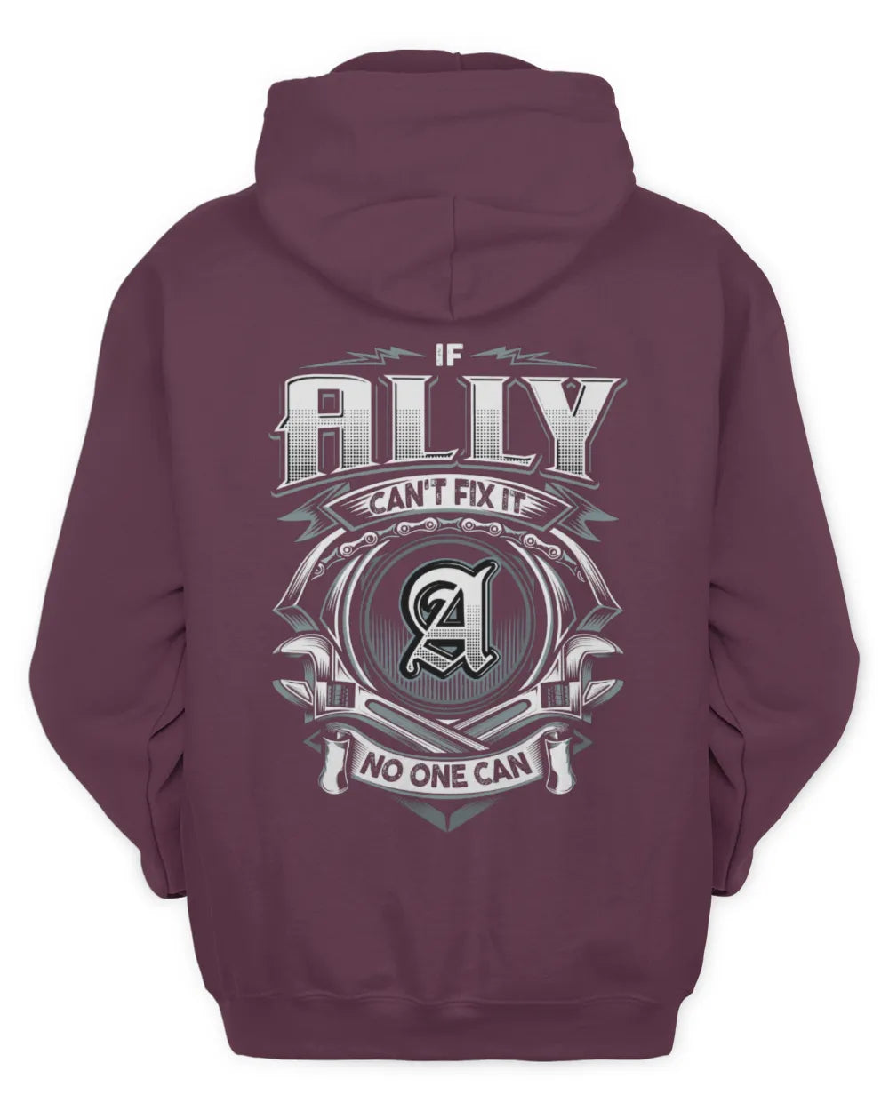 ALLY AP81-K4-626 - Personalized Ahmed Quote Apparel “If Ahmed Can't Fix It, No One Can” - Unisex Hoodie - Maroon