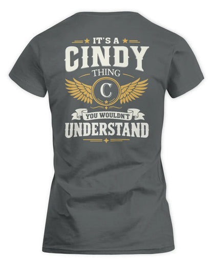 CINDY KT06-M008 It’s a [NAME] Thing – You Wouldn’t Understand | Personalized Vintage T-Shirt - Women's Standard T-Shirt - Charcoal