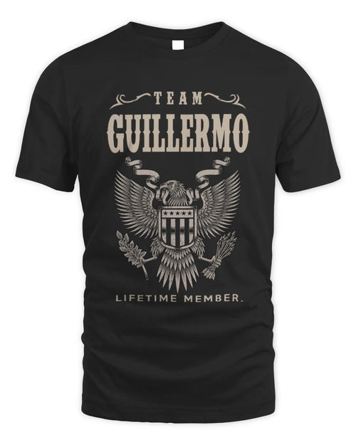 GUILLERMO TP06-K82 – Personalized Classic Style Apparel “Team NAME Lifetime Member” - Unisex Standard T-Shirt - Black