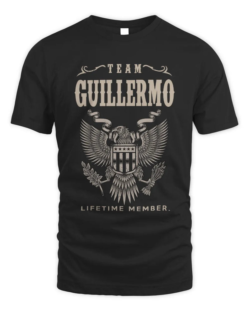 GUILLERMO TP06-K82 – Personalized Classic Style Apparel “Team NAME Lifetime Member” - Unisex Standard T-Shirt - Black