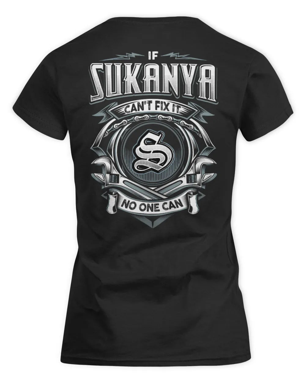 SUKANYA AP81-K4-626 - Personalized Ahmed Quote Apparel “If Ahmed Can't Fix It, No One Can” - Women's Standard T-Shirt - Black
