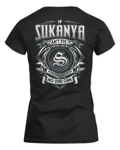 SUKANYA AP81-K4-626 - Personalized Ahmed Quote Apparel “If Ahmed Can't Fix It, No One Can” - Women's Standard T-Shirt - Black