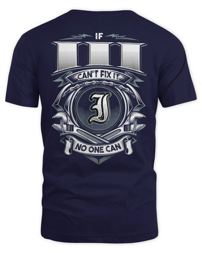 III AP81-K4-626 - Personalized Ahmed Quote Apparel “If Ahmed Can't Fix It, No One Can” - Unisex Standard T-Shirt - Navy