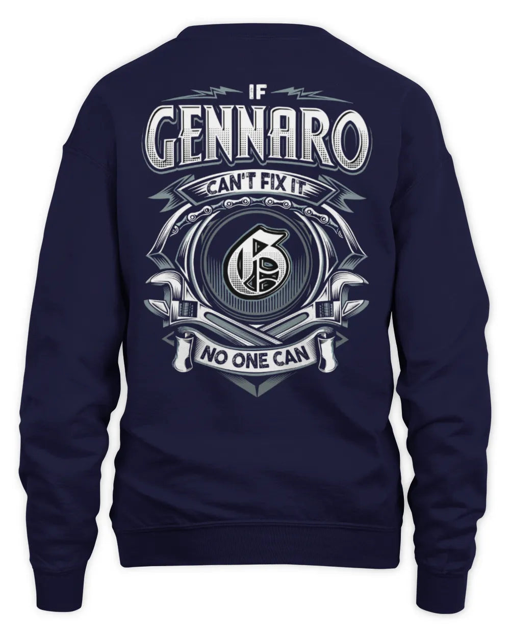 GENNARO AP81-K4-626 - Personalized Ahmed Quote Apparel “If Ahmed Can't Fix It, No One Can” - Unisex Sweatshirt - Navy