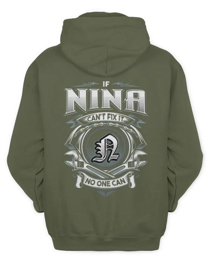 NINA AP81-K4-626 - Personalized Ahmed Quote Apparel “If Ahmed Can't Fix It, No One Can” - Unisex Hoodie - Military Green