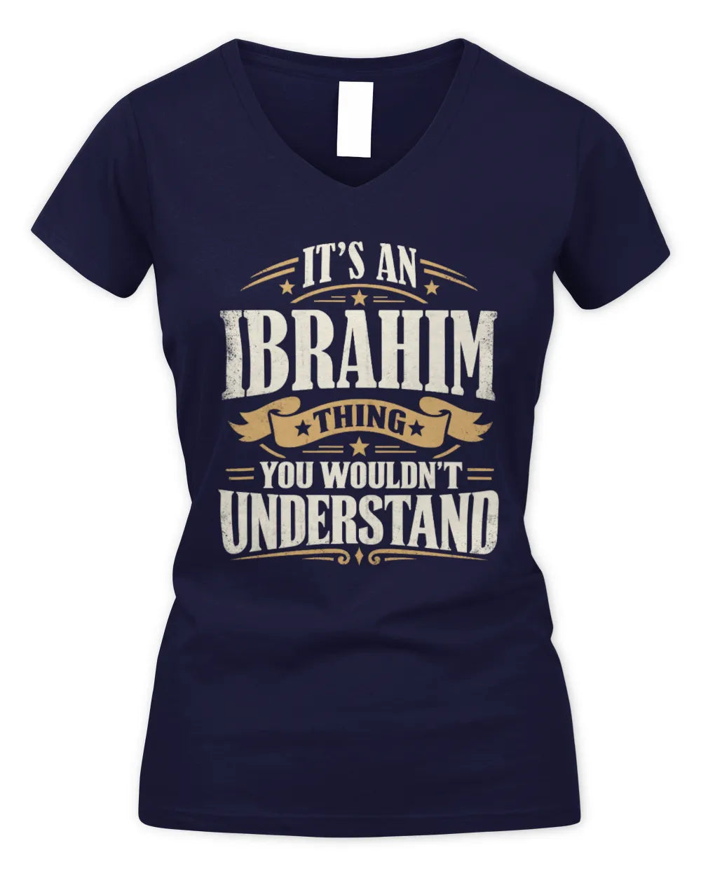 IBRAHIM P08 TH51 - Personalized “It’s a/an [NAME] Thing – You Wouldn’t Understand” Shirt - Women's V-Neck T-Shirt - Navy