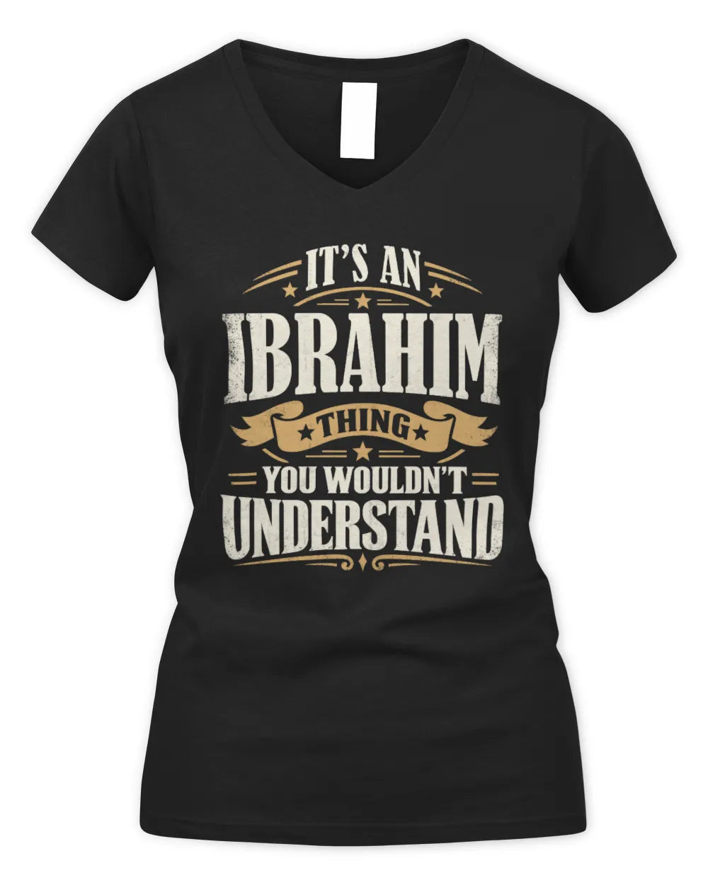 IBRAHIM P08 TH51 - Personalized “It’s a/an [NAME] Thing – You Wouldn’t Understand” Shirt - Women's V-Neck T-Shirt - Black