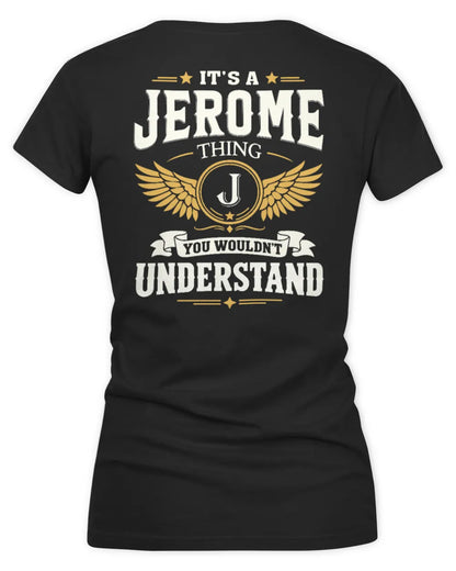 JEROME KT06-M008 It’s a [NAME] Thing – You Wouldn’t Understand | Personalized Vintage T-Shirt - Women's V-Neck T-Shirt - Black