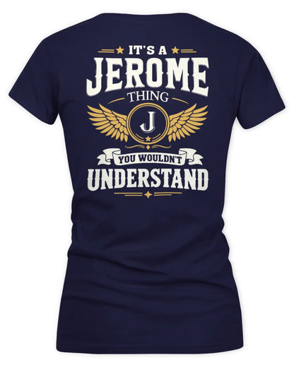 JEROME KT06-M008 It’s a [NAME] Thing – You Wouldn’t Understand | Personalized Vintage T-Shirt - Women's V-Neck T-Shirt - Navy