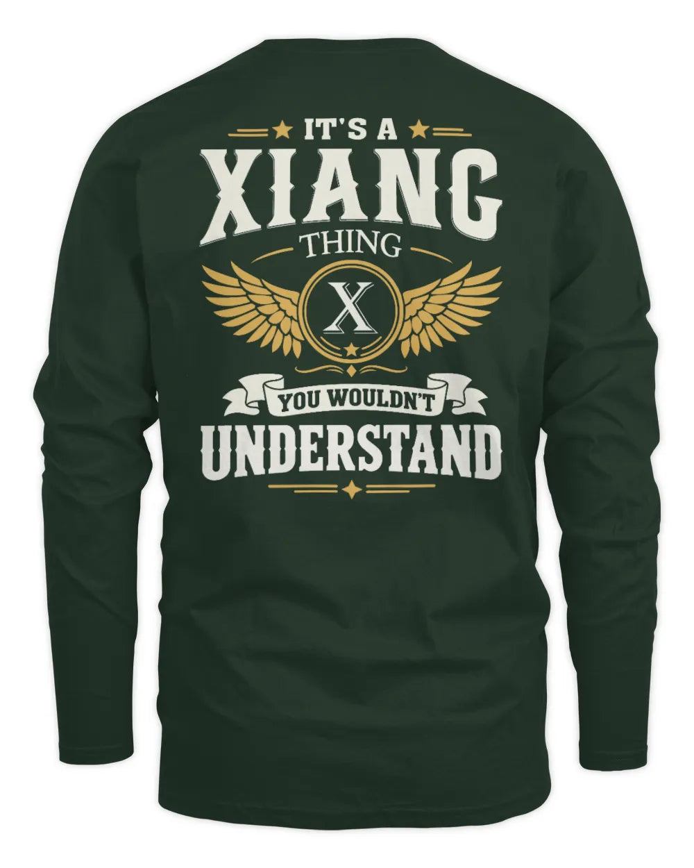 XIANG KT06-M008 It’s a [NAME] Thing – You Wouldn’t Understand | Personalized Vintage T-Shirt - Men's Long Sleeved T-Shirt - Forest Green