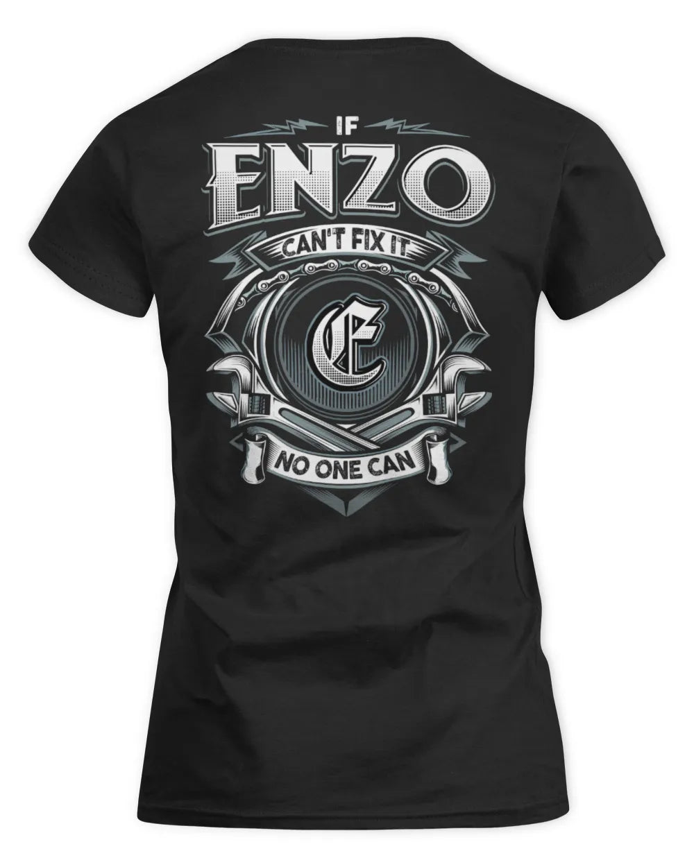 ENZO AP81-K4-626 - Personalized Ahmed Quote Apparel “If Ahmed Can't Fix It, No One Can” - Women's Standard T-Shirt - Black