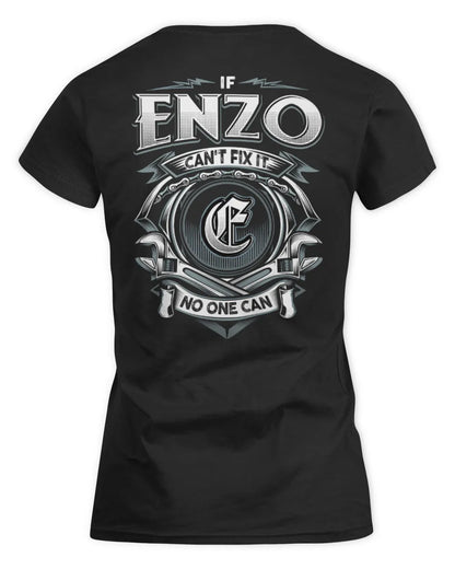ENZO AP81-K4-626 - Personalized Ahmed Quote Apparel “If Ahmed Can't Fix It, No One Can” - Women's Standard T-Shirt - Black