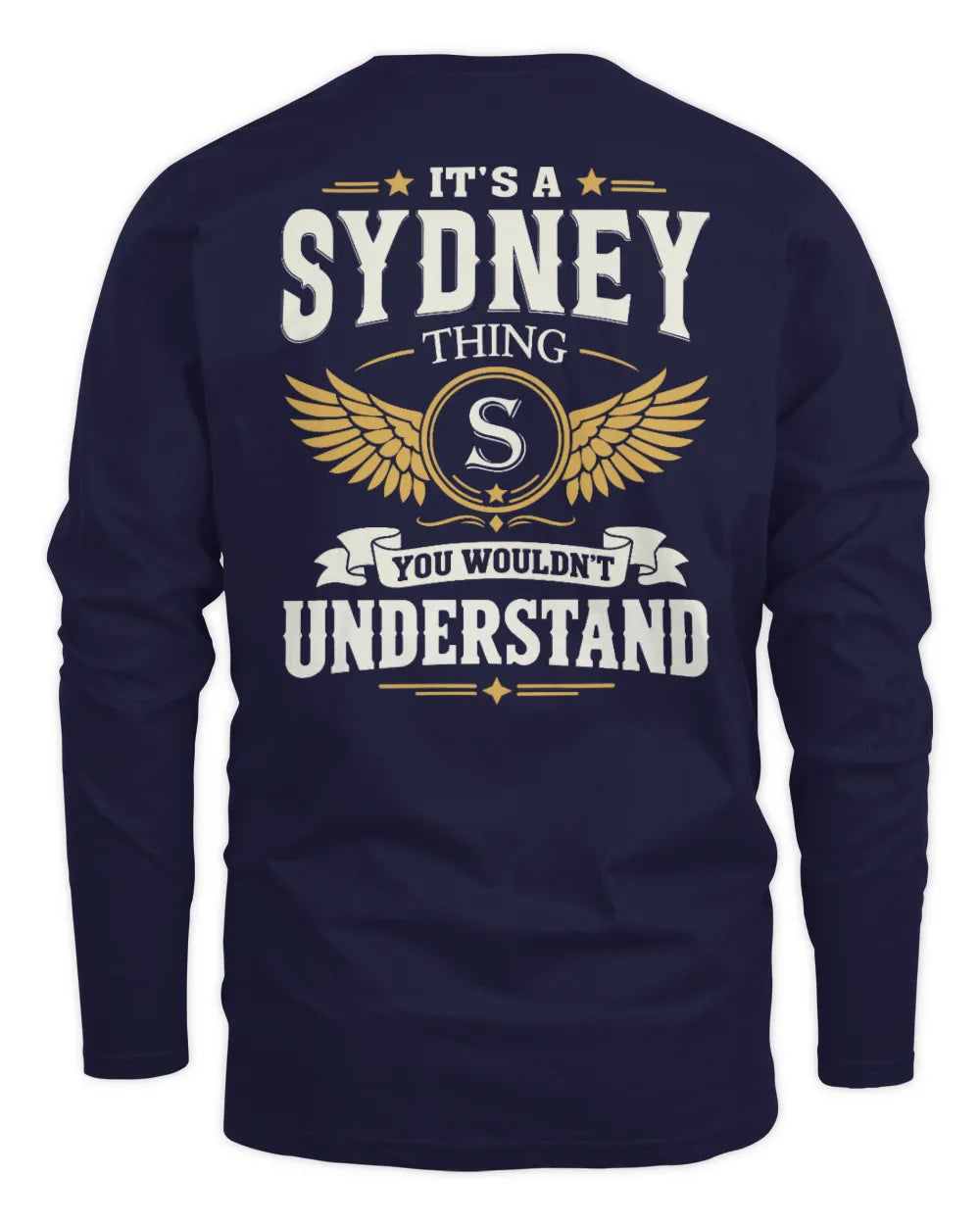 SYDNEY KT06-M008 It’s a [NAME] Thing – You Wouldn’t Understand | Personalized Vintage T-Shirt - Men's Long Sleeved T-Shirt - Navy