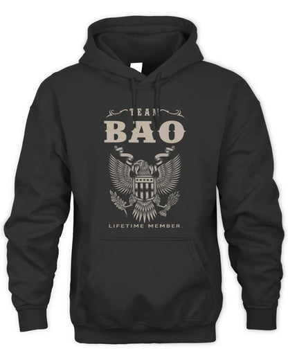 BAO TP06-K82 – Personalized Classic Style Apparel “Team NAME Lifetime Member” - Unisex Hoodie - Black