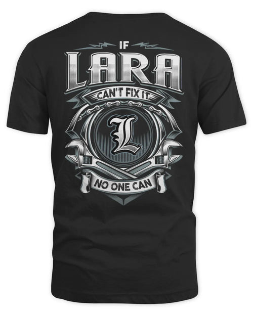 LARA AP81-K4-626 - Personalized Ahmed Quote Apparel “If Ahmed Can't Fix It, No One Can” - Unisex Standard T-Shirt - Black