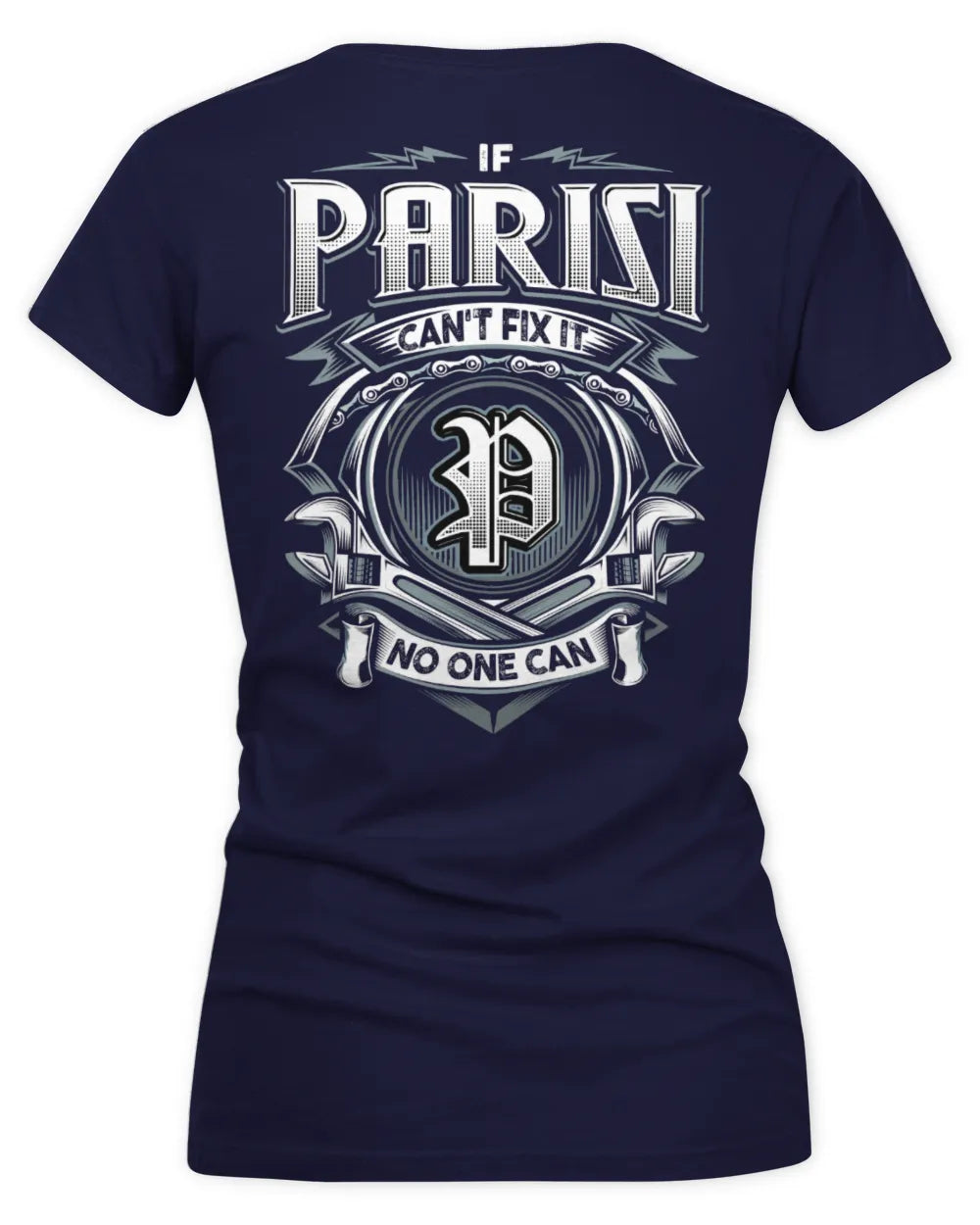PARISI AP81-K4-626 - Personalized Ahmed Quote Apparel “If Ahmed Can't Fix It, No One Can” - Women's V-Neck T-Shirt - Navy