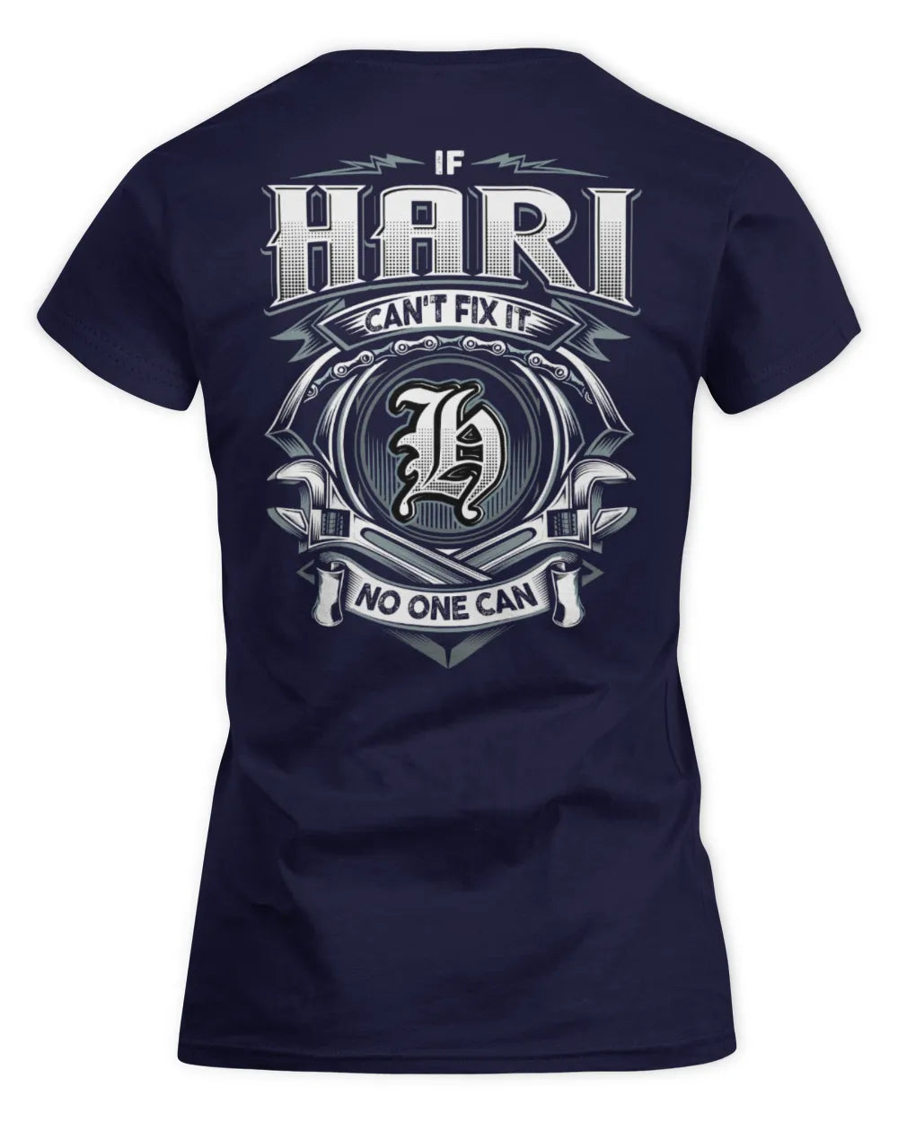 HARI AP81-K4-626 - Personalized Ahmed Quote Apparel “If Ahmed Can't Fix It, No One Can” - Women's Standard T-Shirt - Navy