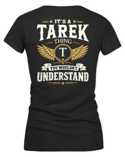 TAREK KT06-M008 It’s a [NAME] Thing – You Wouldn’t Understand | Personalized Vintage T-Shirt - Women's V-Neck T-Shirt - Black