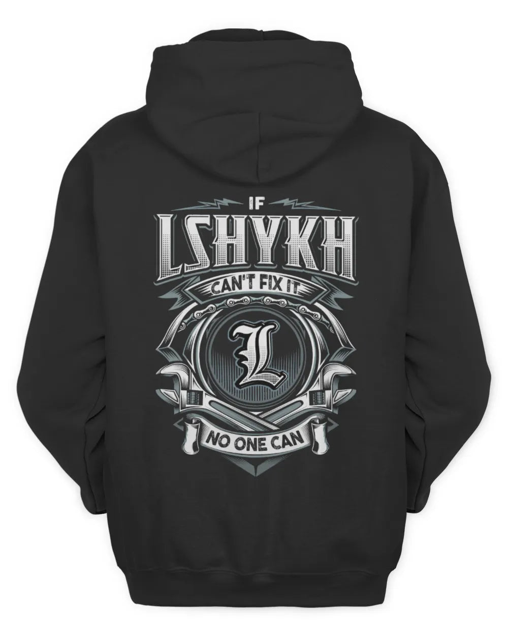 LSHYKH AP81-K4-626 - Personalized Ahmed Quote Apparel “If Ahmed Can't Fix It, No One Can” - Unisex Hoodie - Black