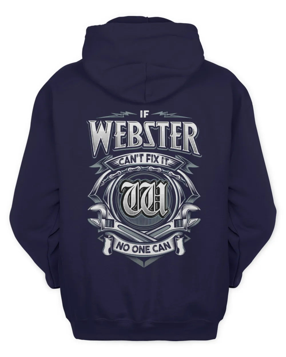 WEBSTER AP81-K4-626 - Personalized Ahmed Quote Apparel “If Ahmed Can't Fix It, No One Can” - Unisex Hoodie - Navy