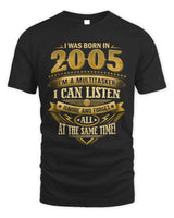 2005 HH89-K2 – Funny Birth Year Multitasker Quote T-Shirt - Unisex Standard T-Shirt - Black