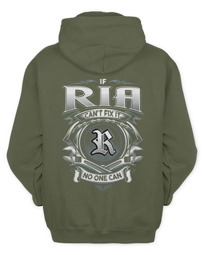 RIA AP81-K4-626 - Personalized Ahmed Quote Apparel “If Ahmed Can't Fix It, No One Can” - Unisex Hoodie - Military Green