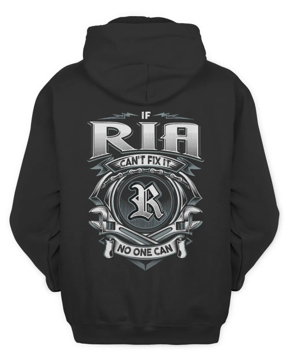 RIA AP81-K4-626 - Personalized Ahmed Quote Apparel “If Ahmed Can't Fix It, No One Can” - Unisex Hoodie - Black