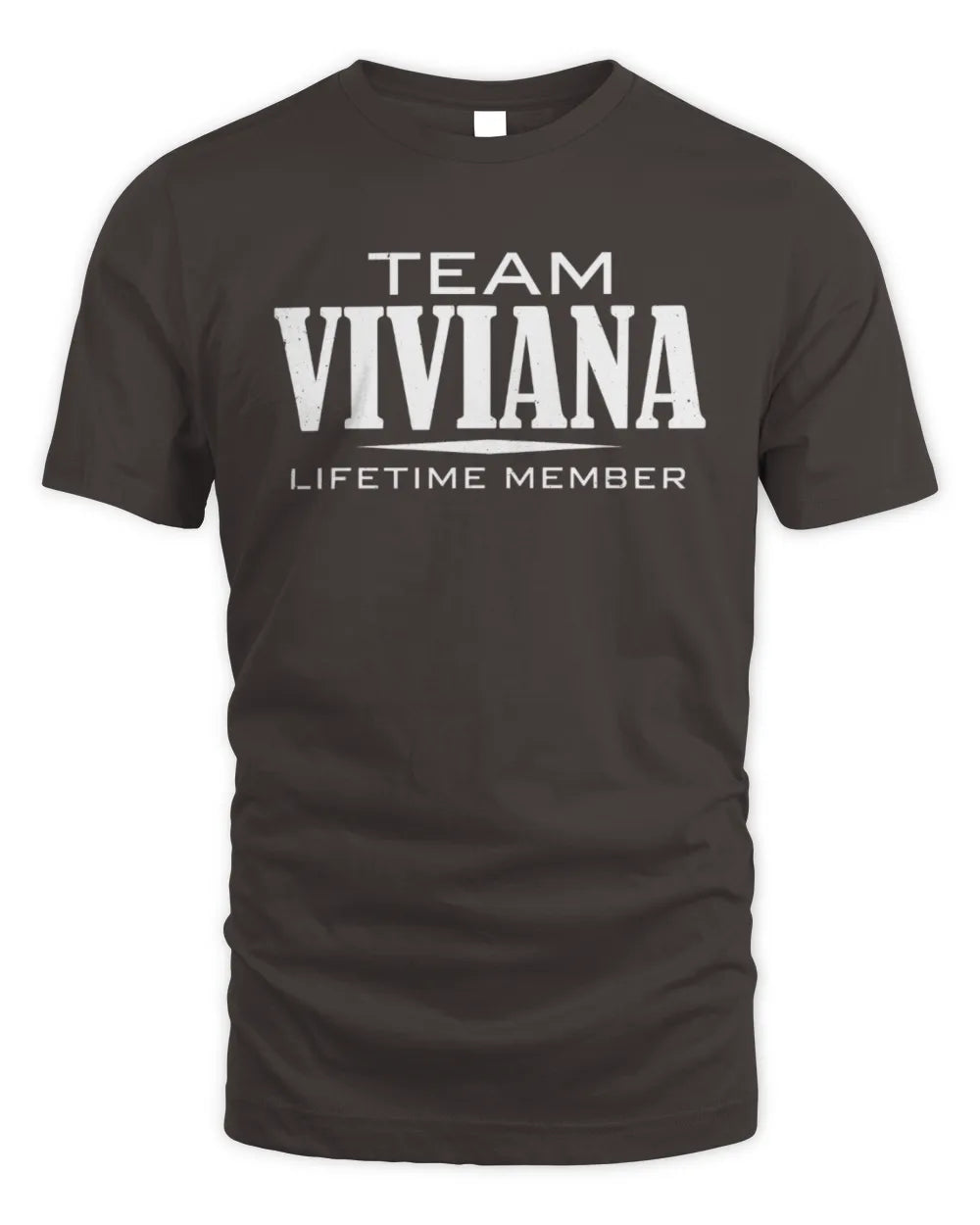 VIVIANA BL62-K4-128 - Personalized “Team NAME Lifetime Member” - Unisex Standard T-Shirt - Dark Chocolate