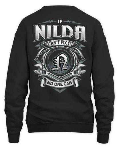 NILDA AP81-K4-626 - Personalized Ahmed Quote Apparel “If Ahmed Can't Fix It, No One Can” - Unisex Sweatshirt - Black