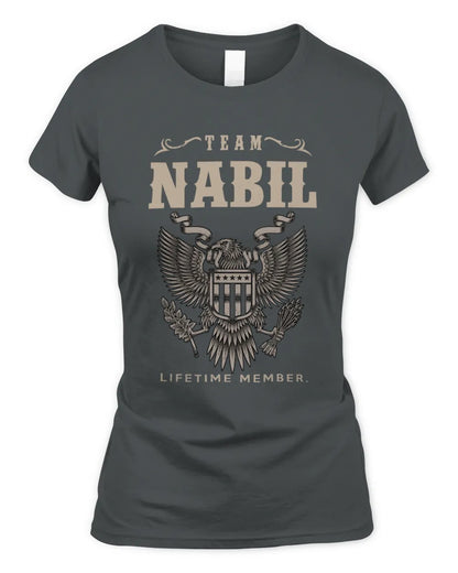 NABIL TP06-K82 – Personalized Classic Style Apparel “Team NAME Lifetime Member” - Women's Standard T-Shirt - Charcoal