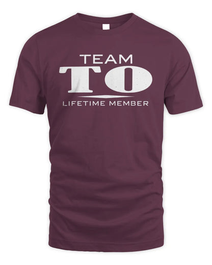 TO BL62-K4-128 - Personalized “Team NAME Lifetime Member” - Unisex Standard T-Shirt - Maroon