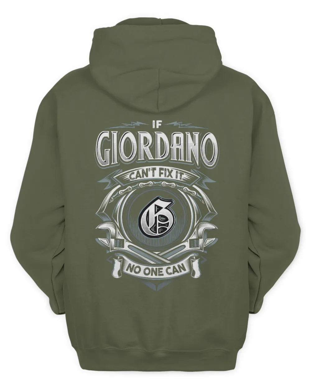 GIORDANO AP81-K4-626 - Personalized Ahmed Quote Apparel “If Ahmed Can't Fix It, No One Can” - Unisex Hoodie - Military Green