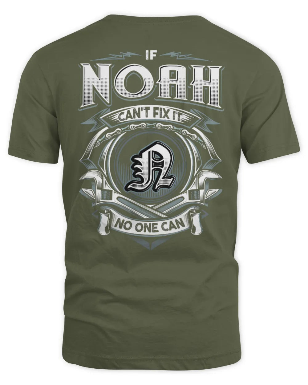 NOAH AP81-K4-626 - Personalized Ahmed Quote Apparel “If Ahmed Can't Fix It, No One Can” - Unisex Standard T-Shirt - Military Green