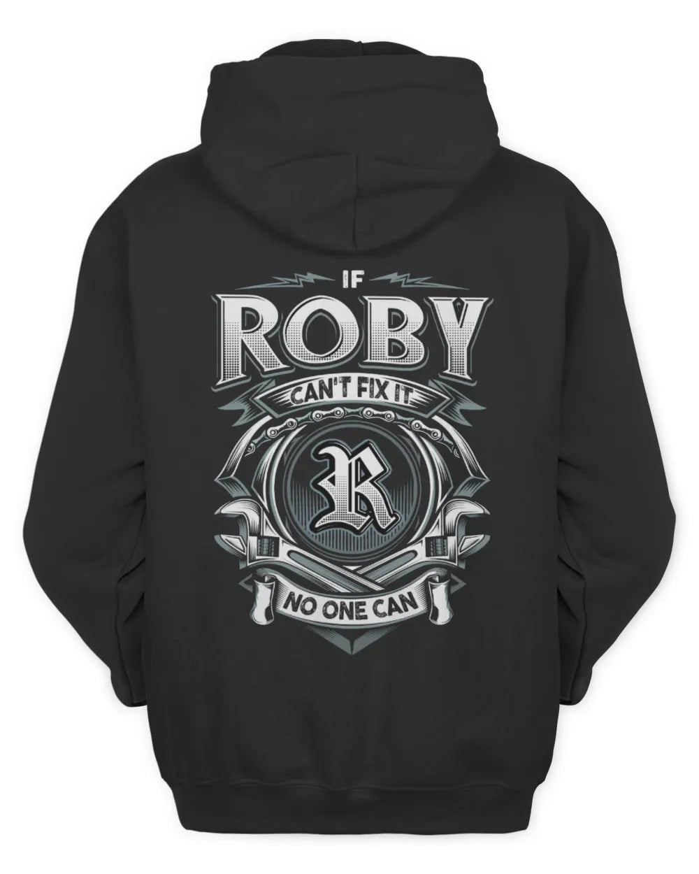 ROBY AP81-K4-626 - Personalized Ahmed Quote Apparel “If Ahmed Can't Fix It, No One Can” - Unisex Hoodie - Black